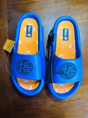 Dragon Ball Super Goku Slides Slip On Sandals Mens Size 12 Ground Up NEW